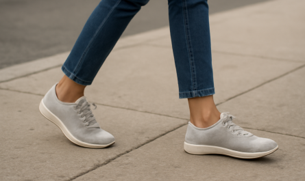 personne marchant en baskets tres fines sur trottoir