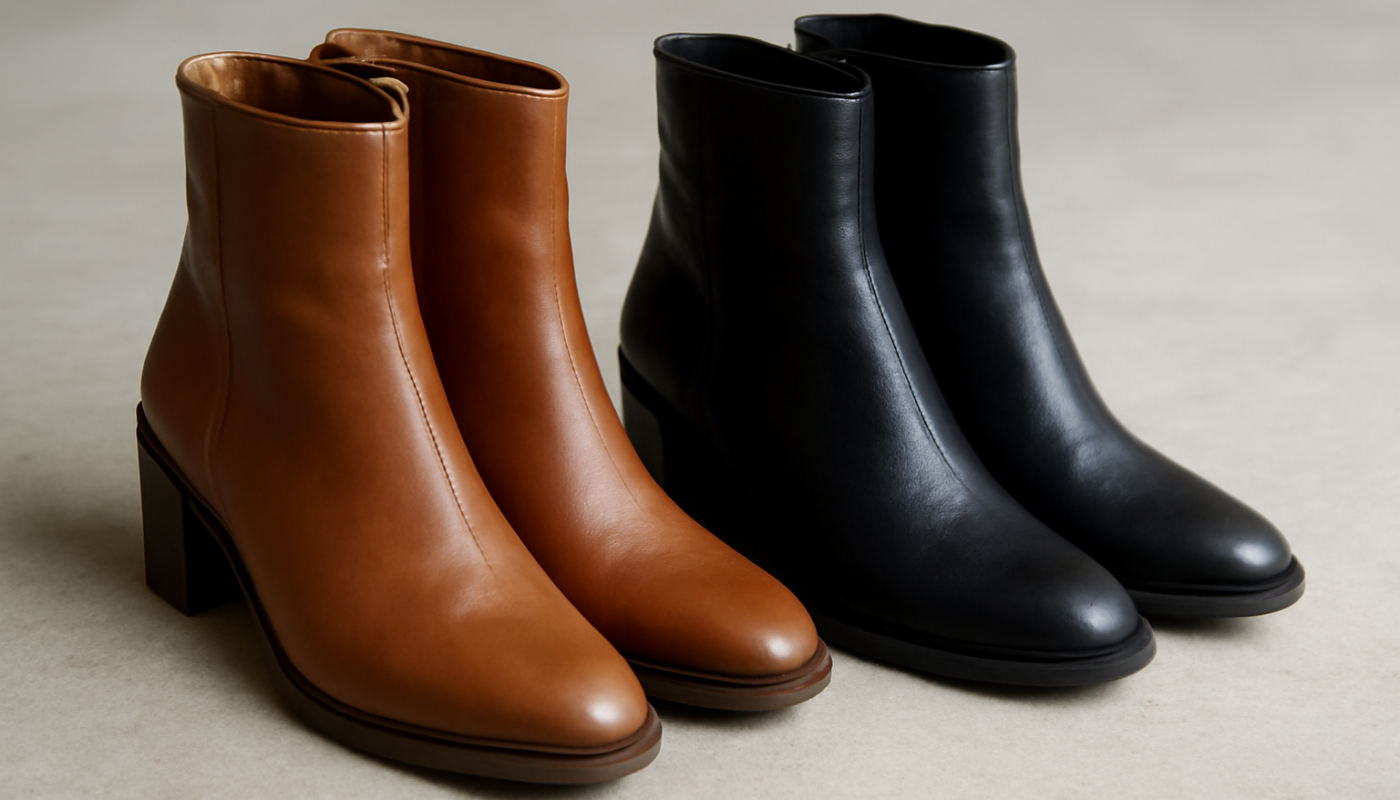 deux paires de bottines cote a cote
