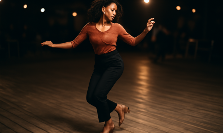 femme dansant en talons confort sur piste