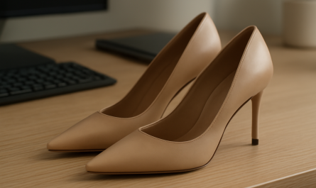paire d'escarpins posée sur bureau