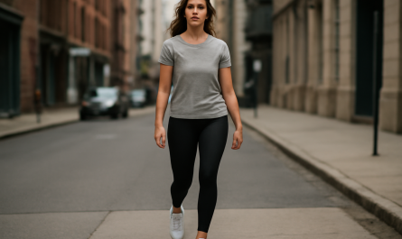 femme marchant en baskets sport en ville
