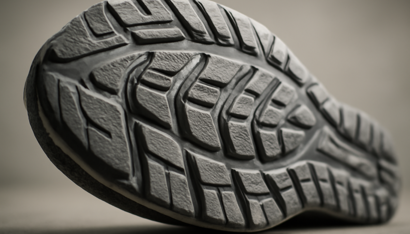semelle de chaussure de sport en gros plan