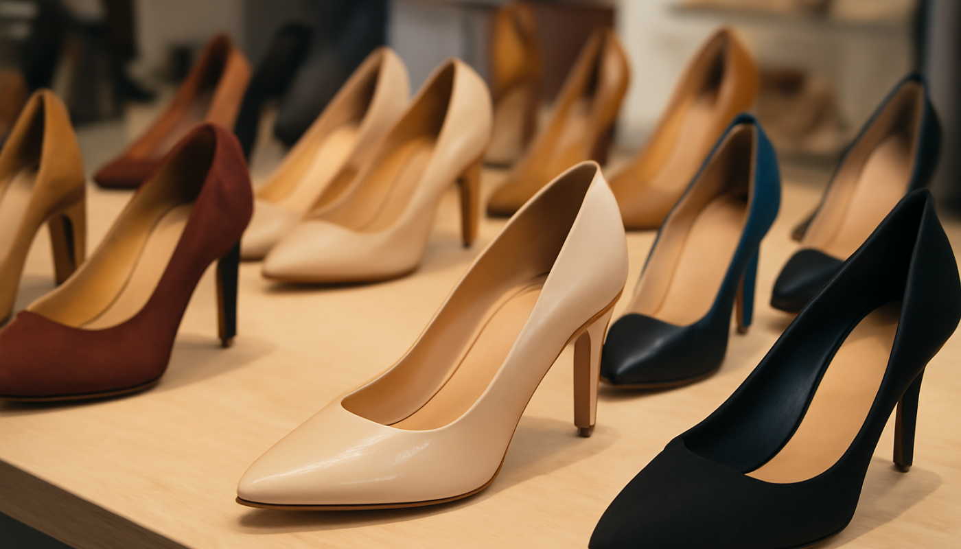 talons varies exposes sur table boutique