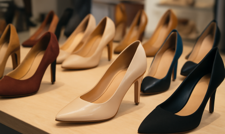 talons varies exposes sur table boutique