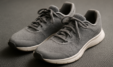 paire de chaussures de training sur tapis