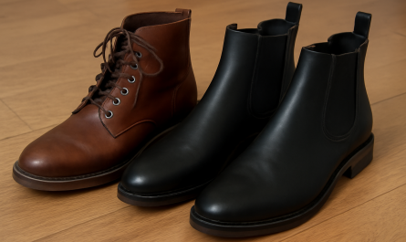 bottines chelsea et lacets posées côte