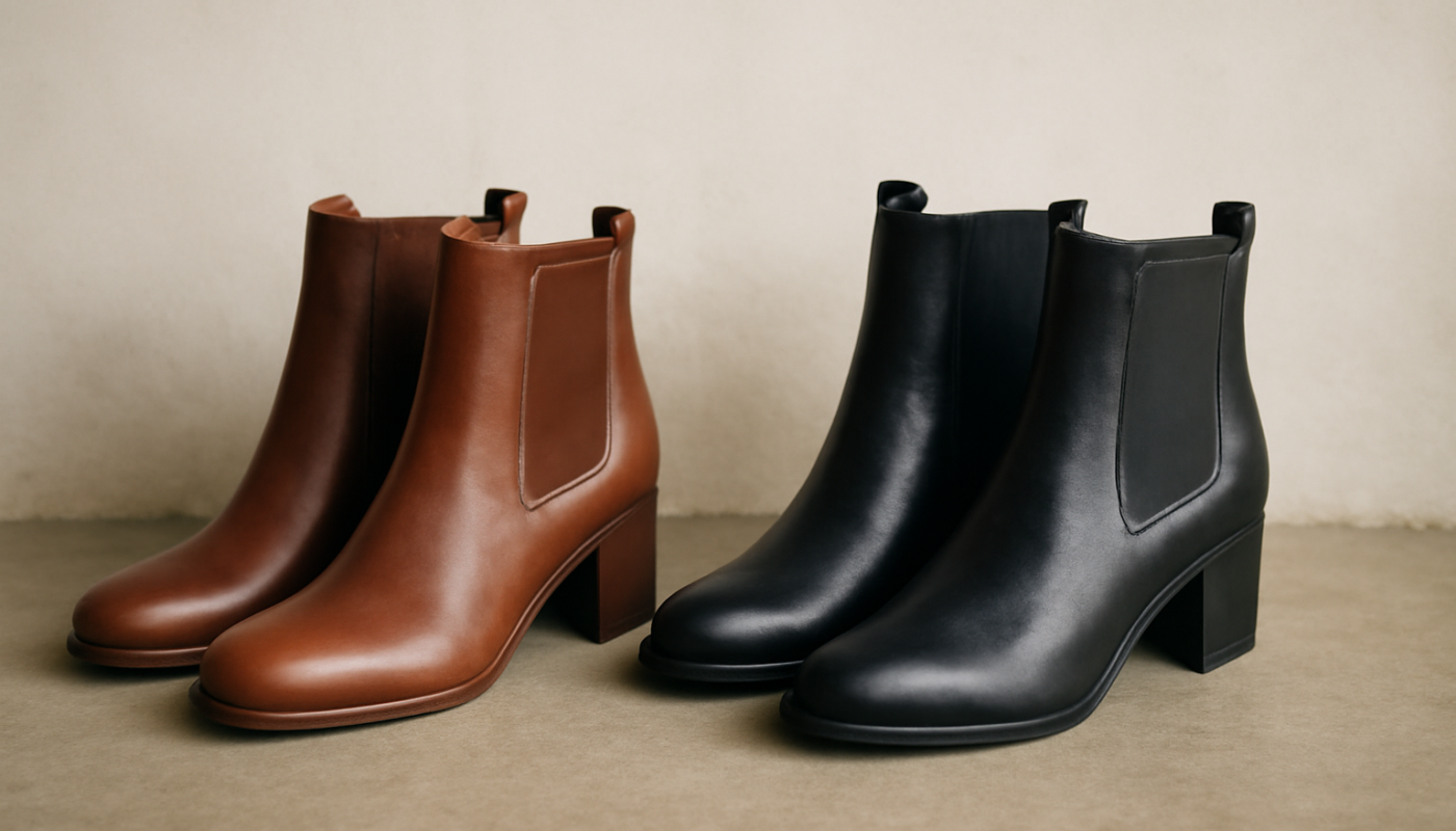 deux paires de bottines cote a cote