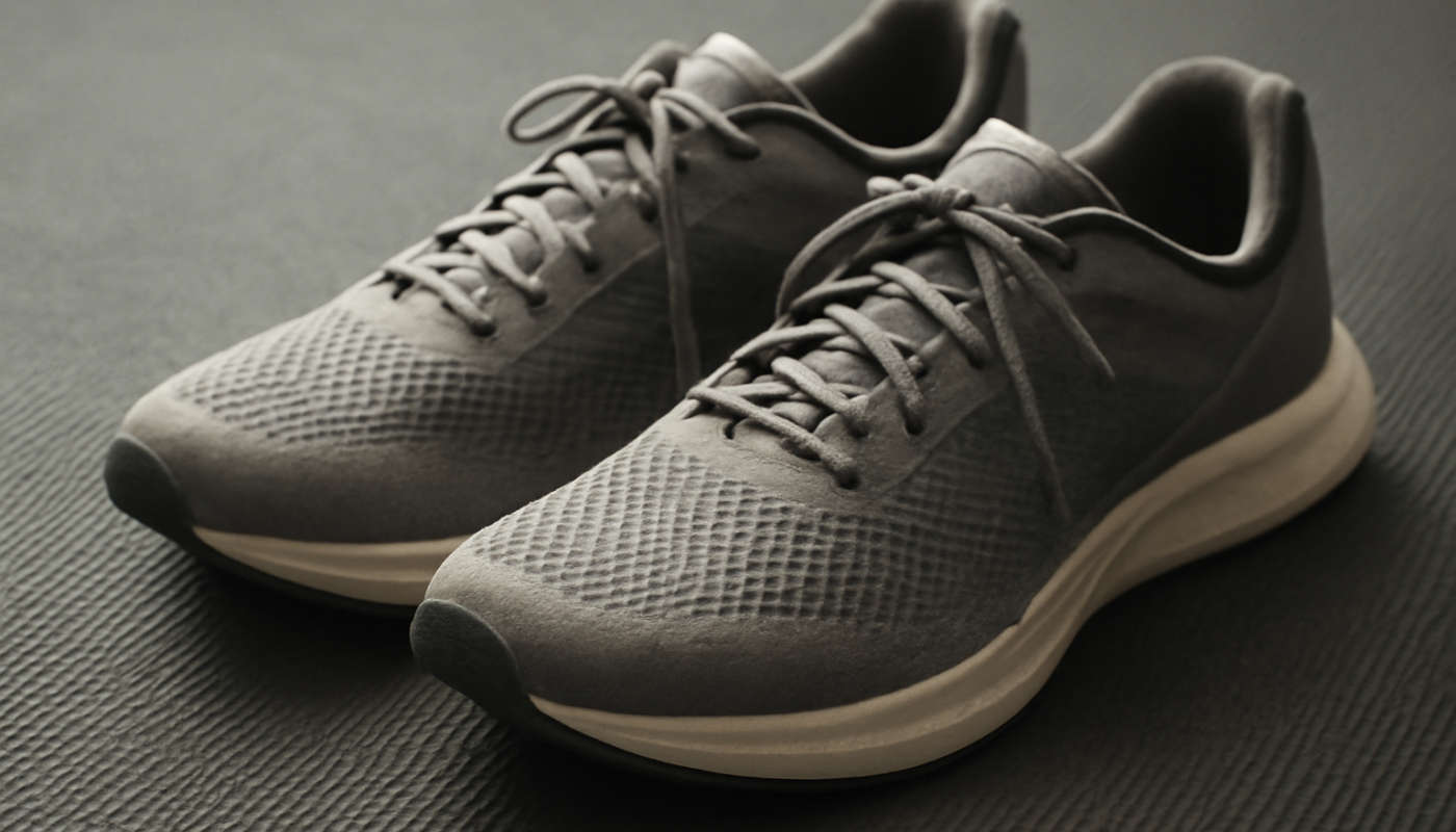 paire de chaussures de sport sur tapis