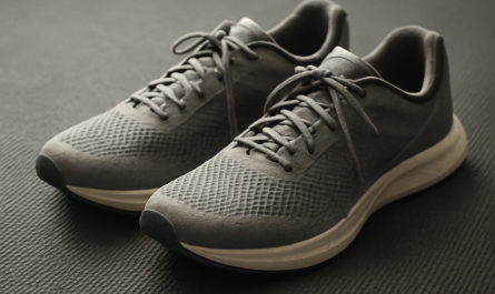 paire de chaussures de sport sur tapis