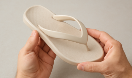 mains tenant une tongs en main