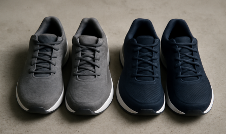 deux paires de chaussures d'entraînement côte à côte