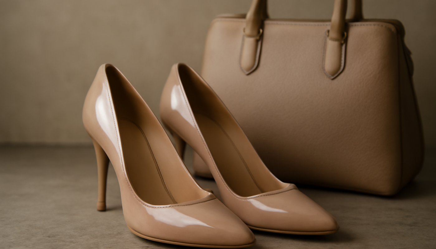 paire de talons posée près d'un sac