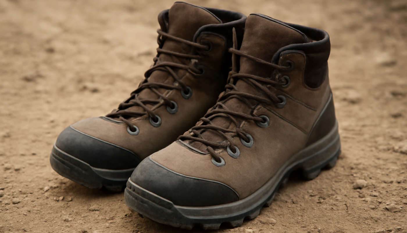 paire de chaussures de marche pretes au depart