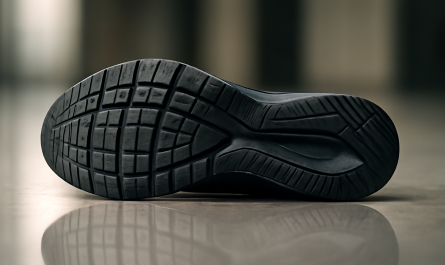 semelle de chaussure de training sur sol brillant