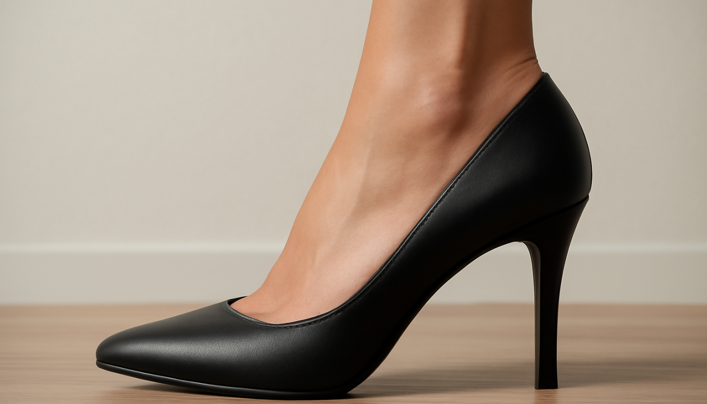 talons vus de profil appui avant-pied