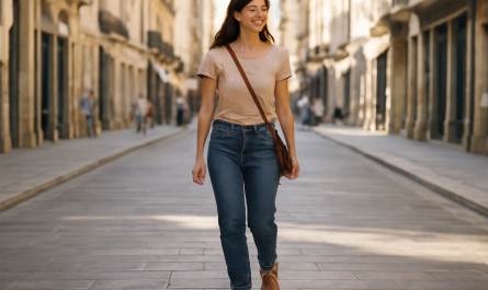 femme visitant la ville en sandales