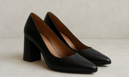 paire d'escarpins avec talon large