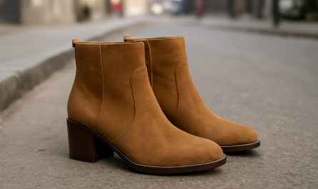 paire de bottines posees sur trottoir urbain