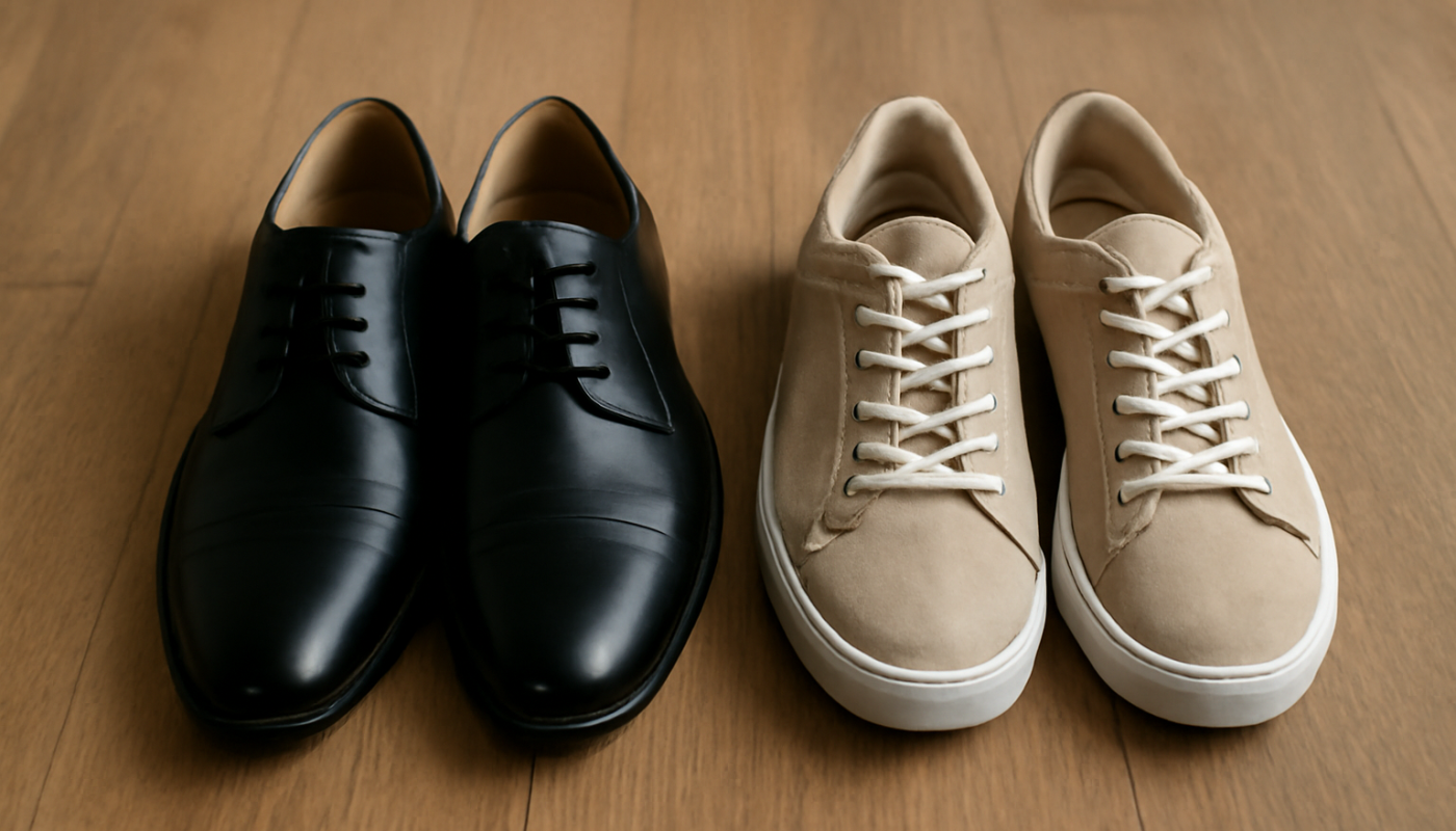 deux paires de chaussures côte à côte