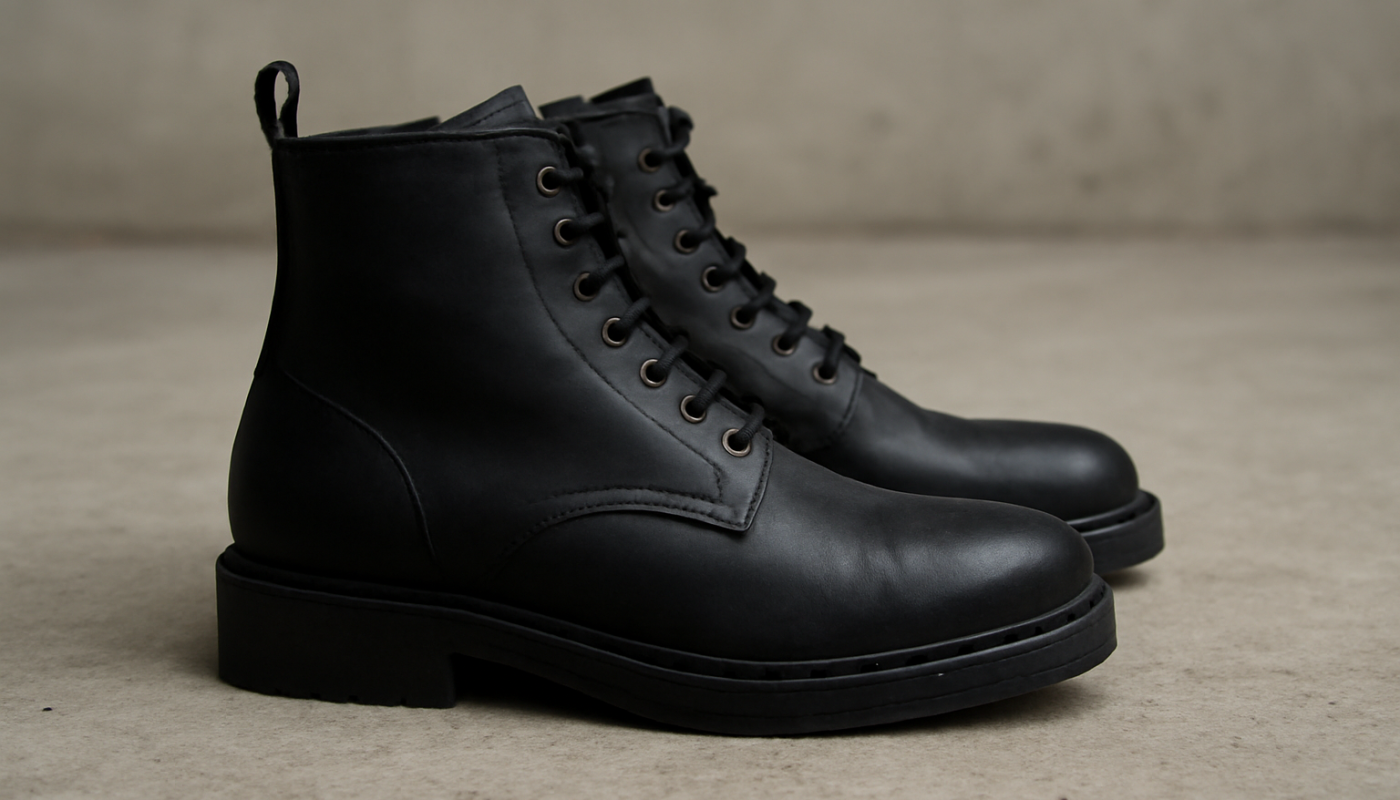 bottines montantes vues de côté sur sol