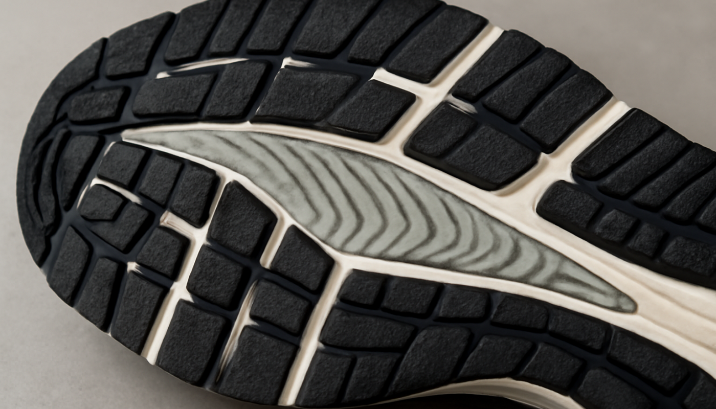 semelle de chaussure de sport en gros plan