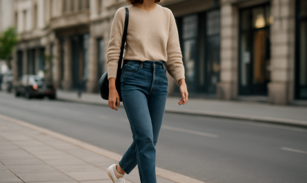femme marchant en baskets blanches en ville