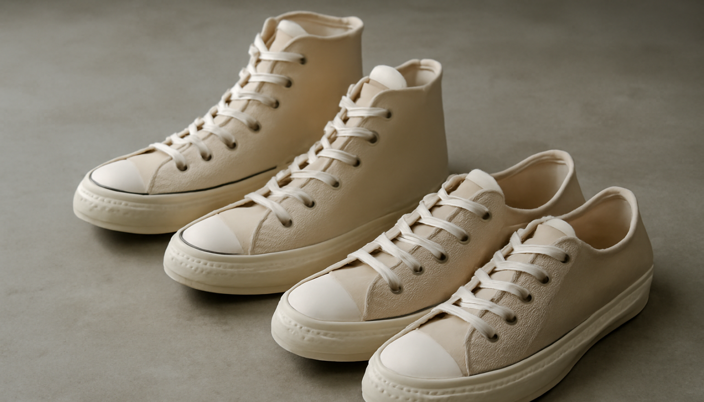 deux paires de baskets montantes et basses