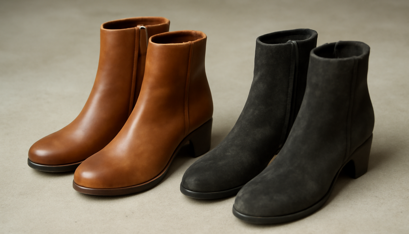 deux paires de bottines cote a cote