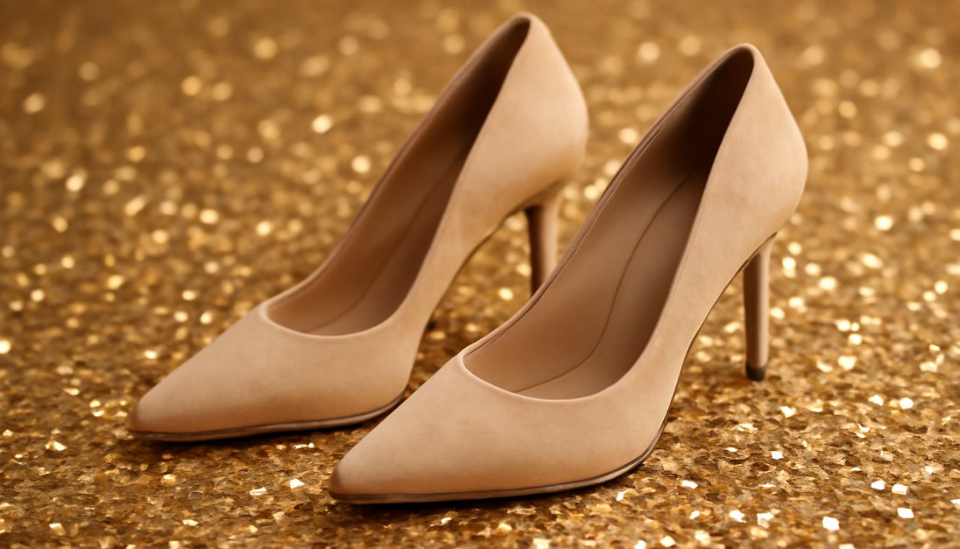 talons posés sur tapis de fête