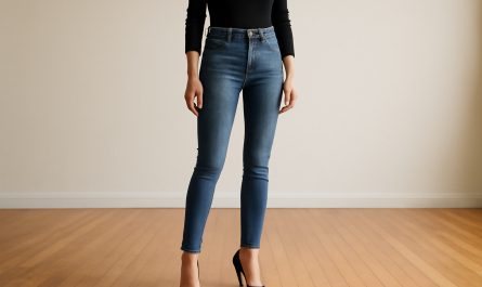 femme debout en talons sur parquet