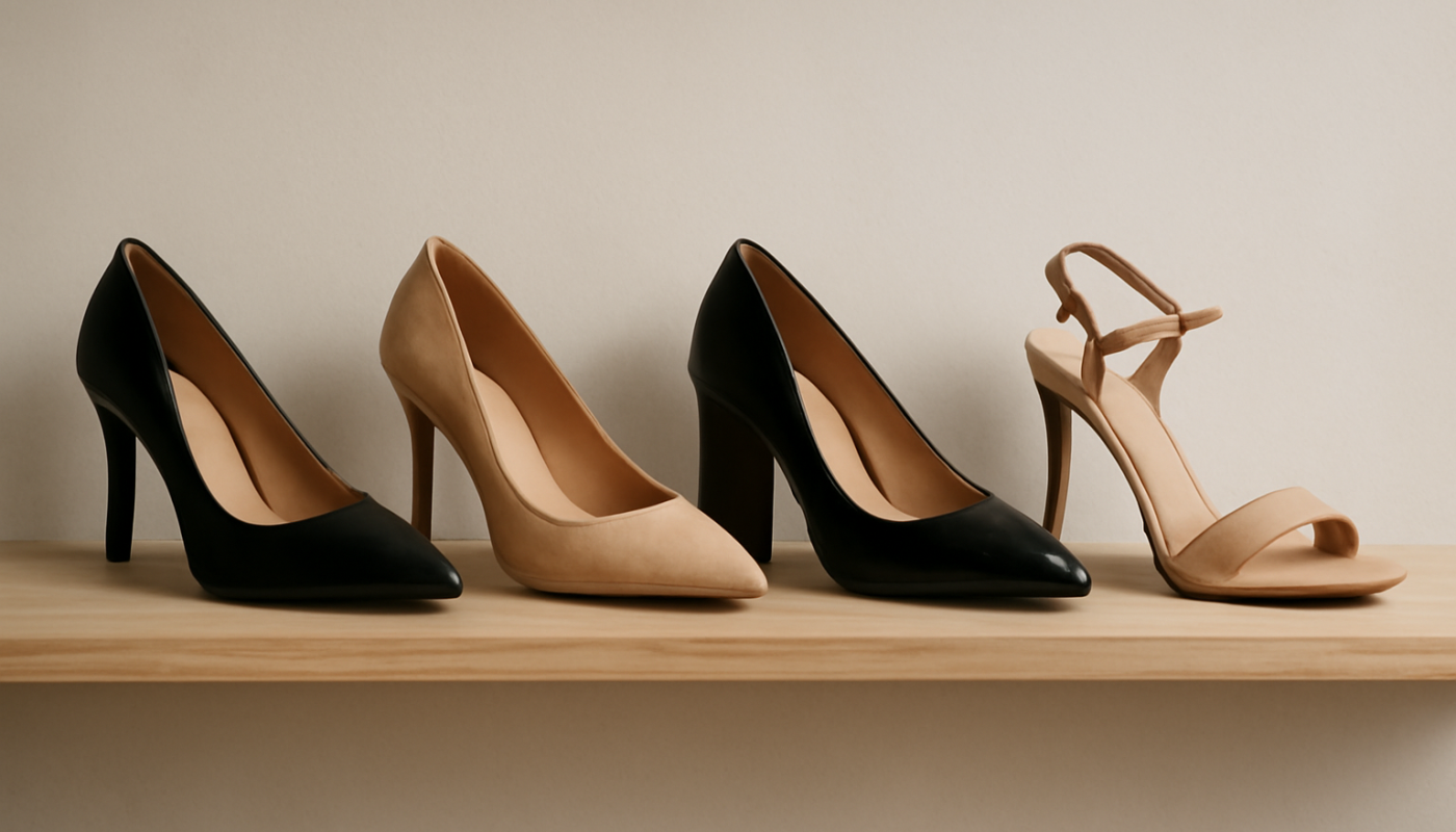 talons de formes differentes alignes sur etagere