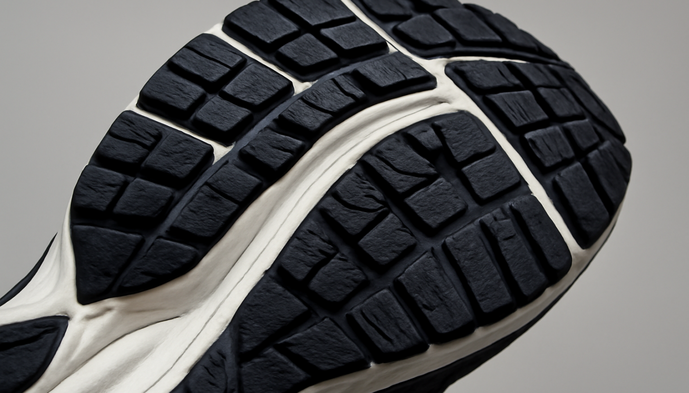 semelle de chaussure sport en gros plan