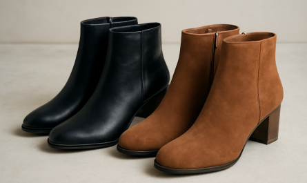 deux paires de bottines posees cote a cote