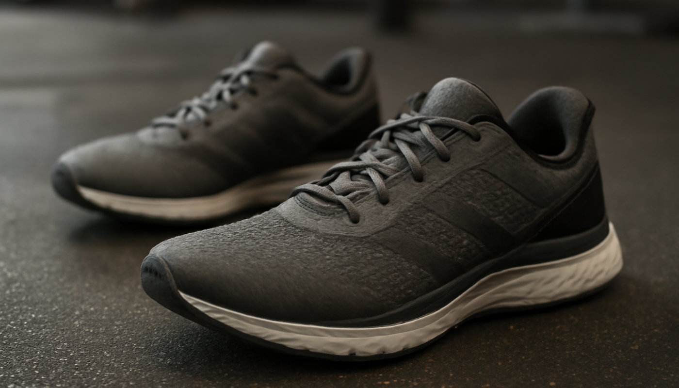 chaussures de training sur sol de gym