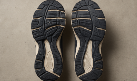 semelles de chaussures sport montrées côté intérieur
