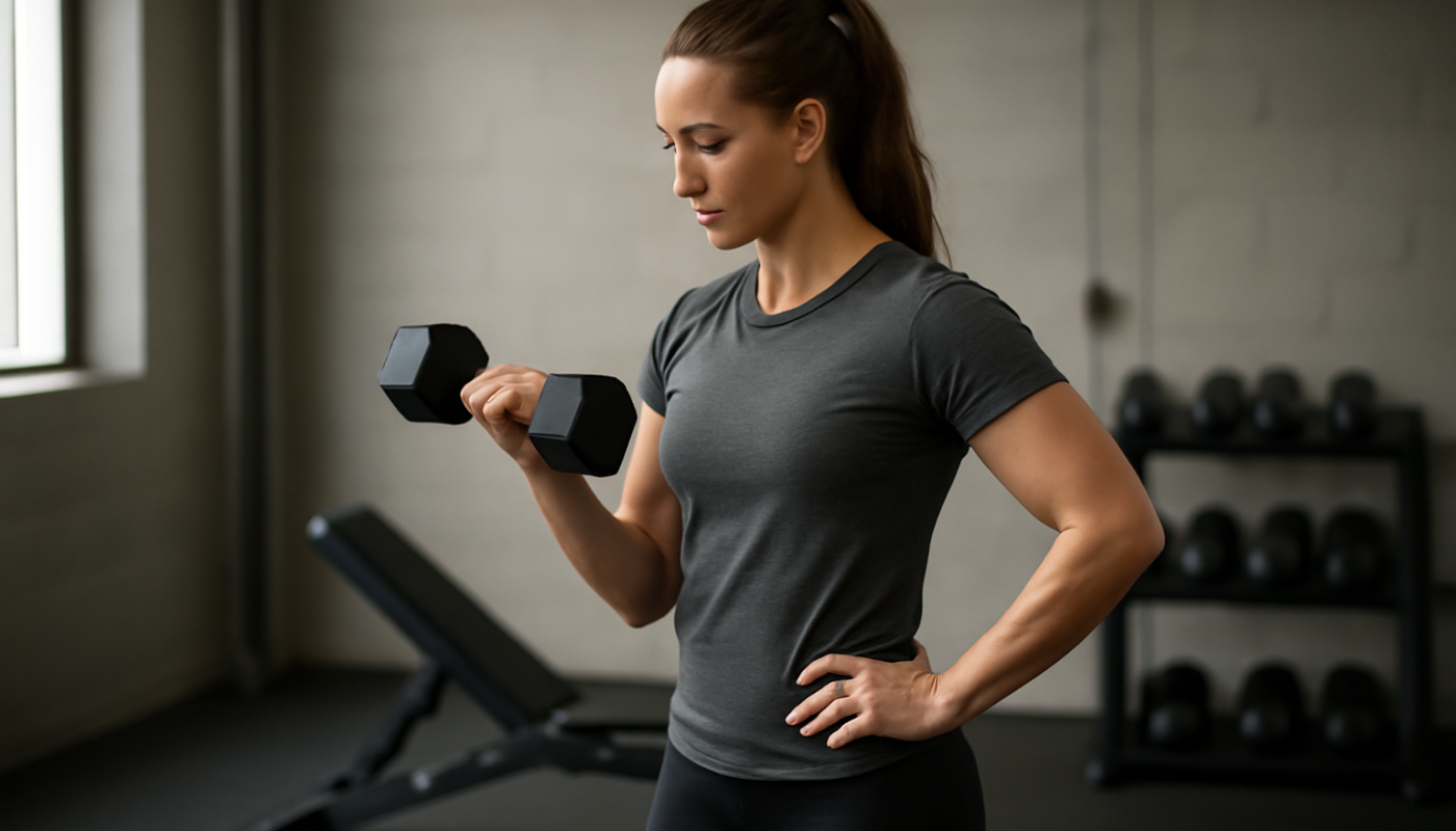 personne faisant des exercices legers en salle