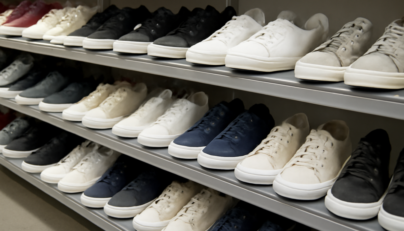 rayon de baskets à bas prix en magasin