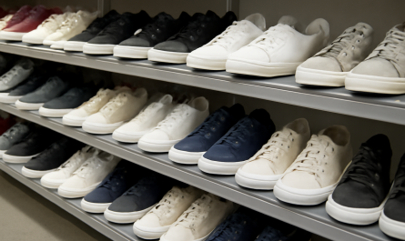 rayon de baskets à bas prix en magasin