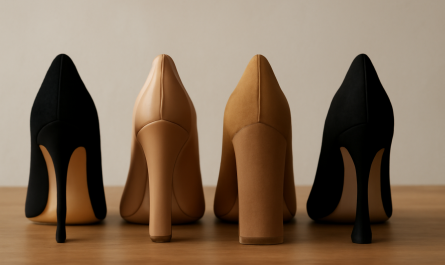 différentes formes de talons alignées sur une table