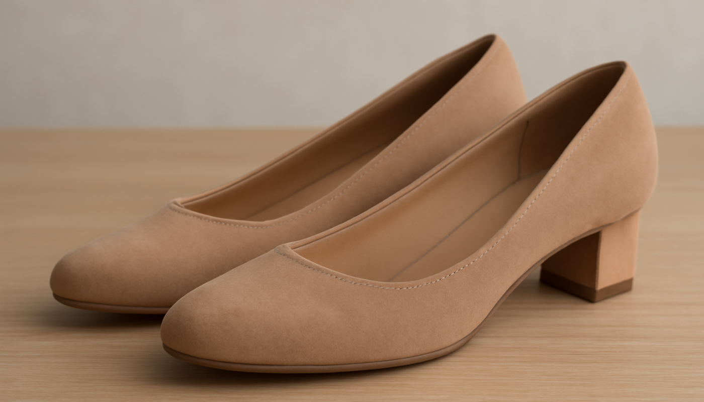 paire de talons bas poses cote a cote