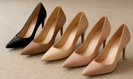chaussures a talons alignees sur tapis