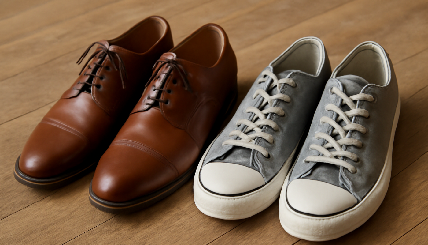 deux paires de chaussures côte à côte