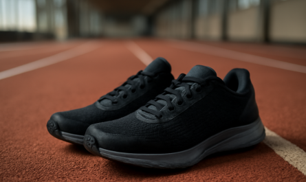 paire de chaussures sur piste intérieure