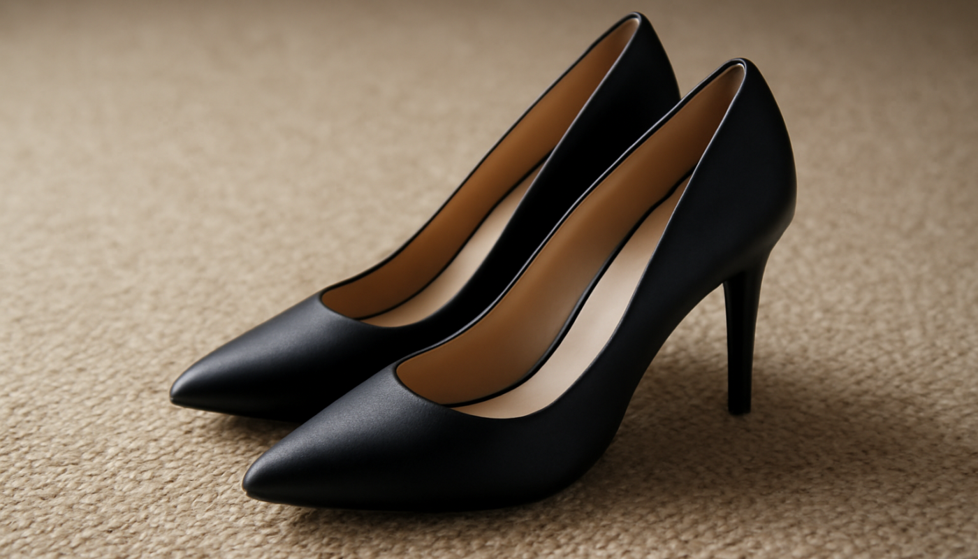 paire de talons posée sur tapis