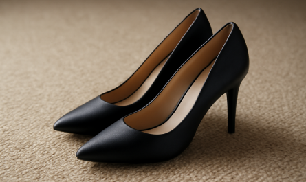 paire de talons posée sur tapis