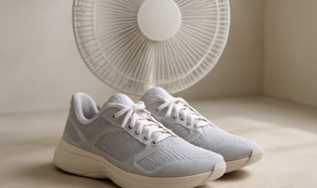 baskets aérées posées près d'un ventilateur