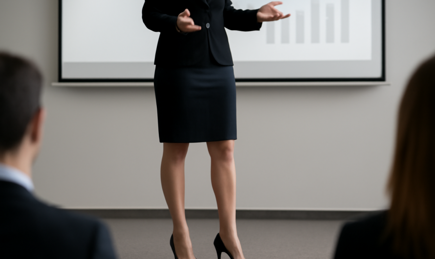 Talons mi-hauts ou bas : que privilégier pour rester stable en présentation ?