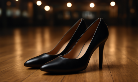 talons en cuir sur piste de danse