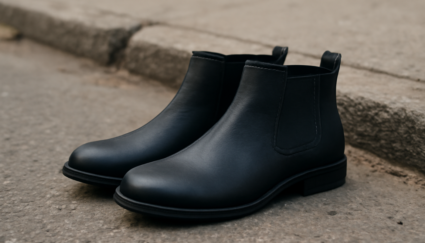 bottines basses posées sur trottoir urbain